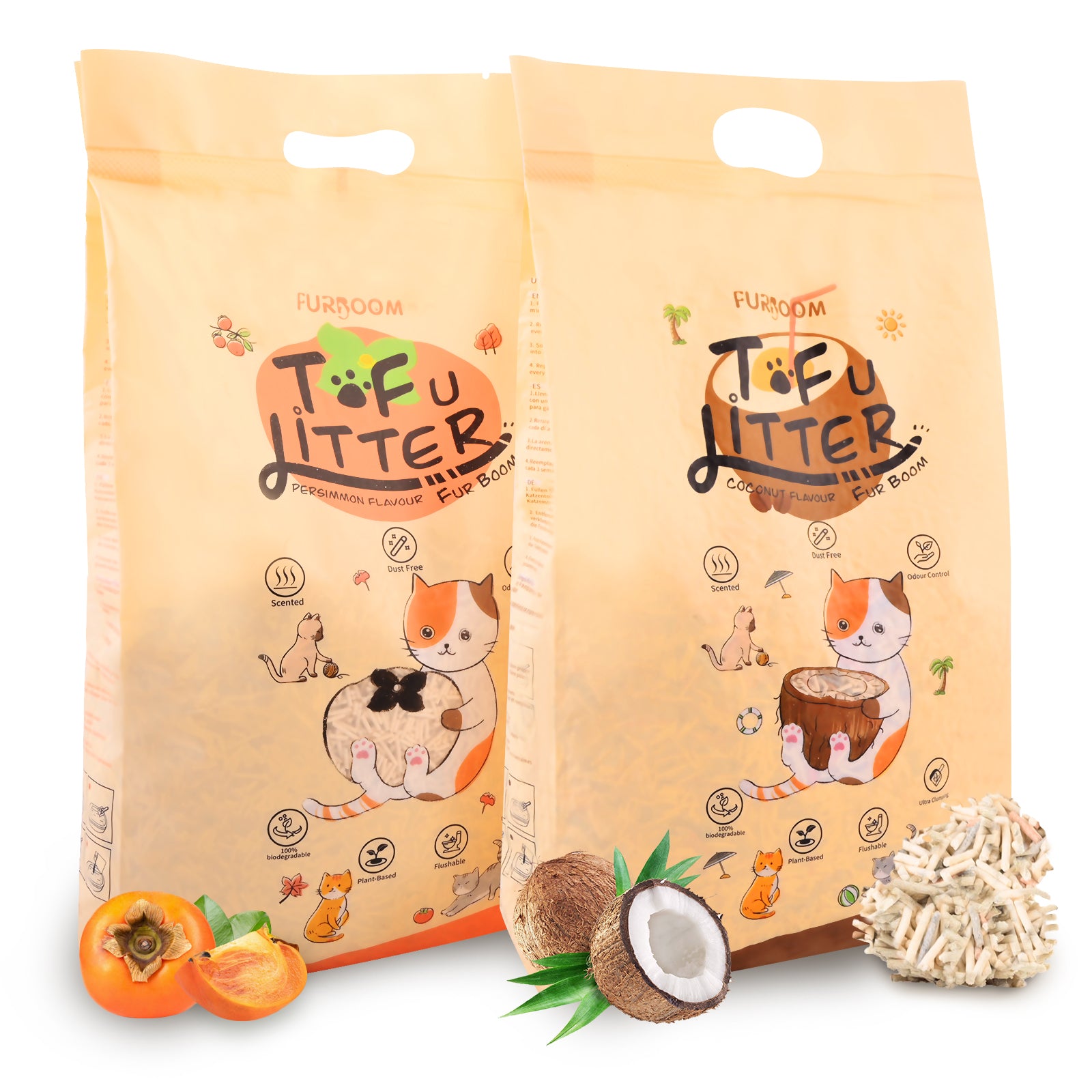 Furboom Tofu Cat Litter (Single Pack 2.4KG/6L)