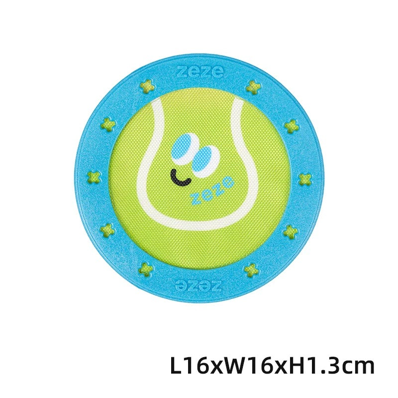 Round green tennis ball frisbee