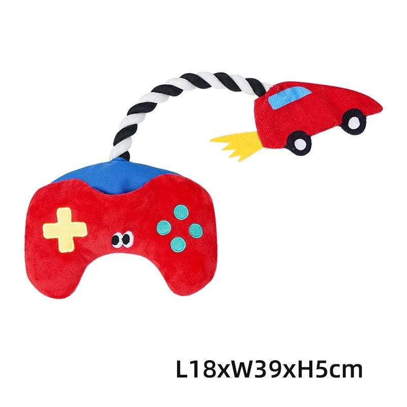 Game controller shaped fun toy for dogs