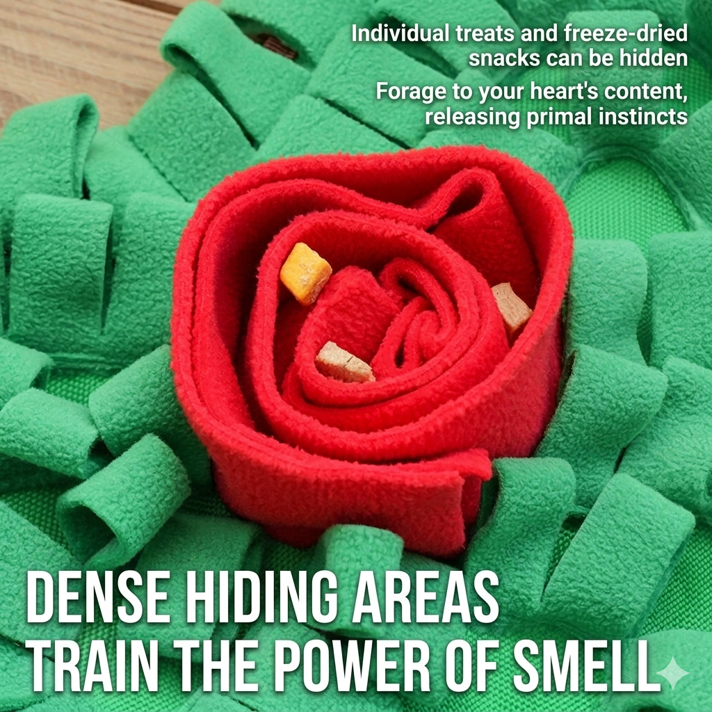 Zeze Apple Tree Snuffle Mat for Dogs - Interactive Foraging Toy & Slow Feeder for Mental Stimulation and Boredom Relief