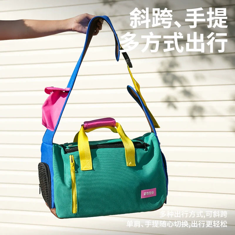 zeze outing bag compilation pet bag cat bag small dog pet bag crossbody shoulder bag breathable and portable to go out