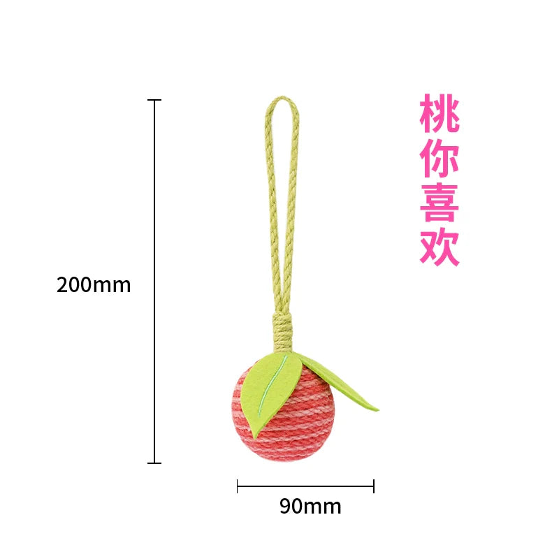 zeze sale special hemp rope ball toys cat toys funny cat ball pets self hi sound stone sound hanging toys