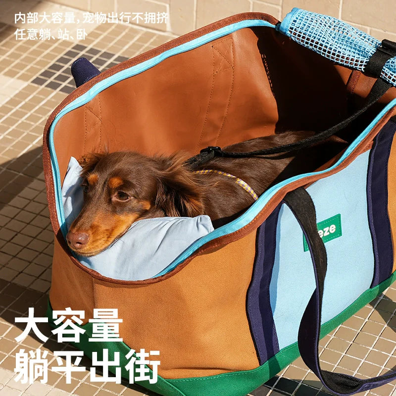 zeze outing bag compilation pet bag cat bag small dog pet bag crossbody shoulder bag breathable and portable to go out