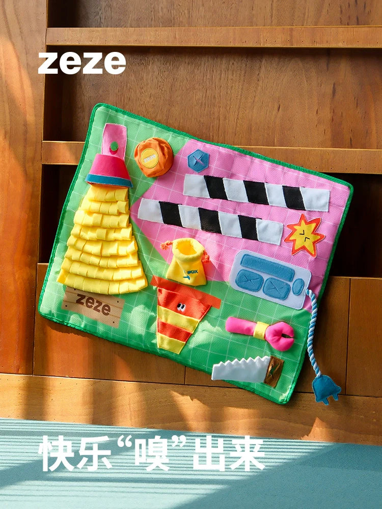 zeze dog sniffing mat hidden food smell sniff blanket self-hilarity relief artifact puppy consumes energy pet educational toys