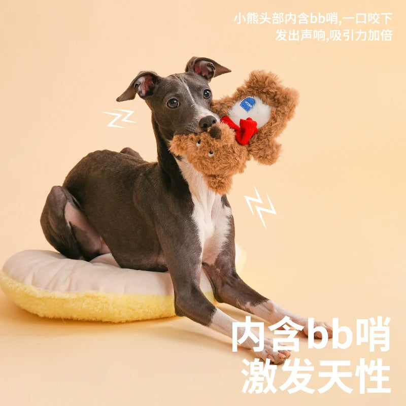 ZEZE dog toys grinding teeth and teeth cleaning, resistant to bite, rope knots, dog tug-of-war, consume energy, human pet interaction, de-boring chewing gum