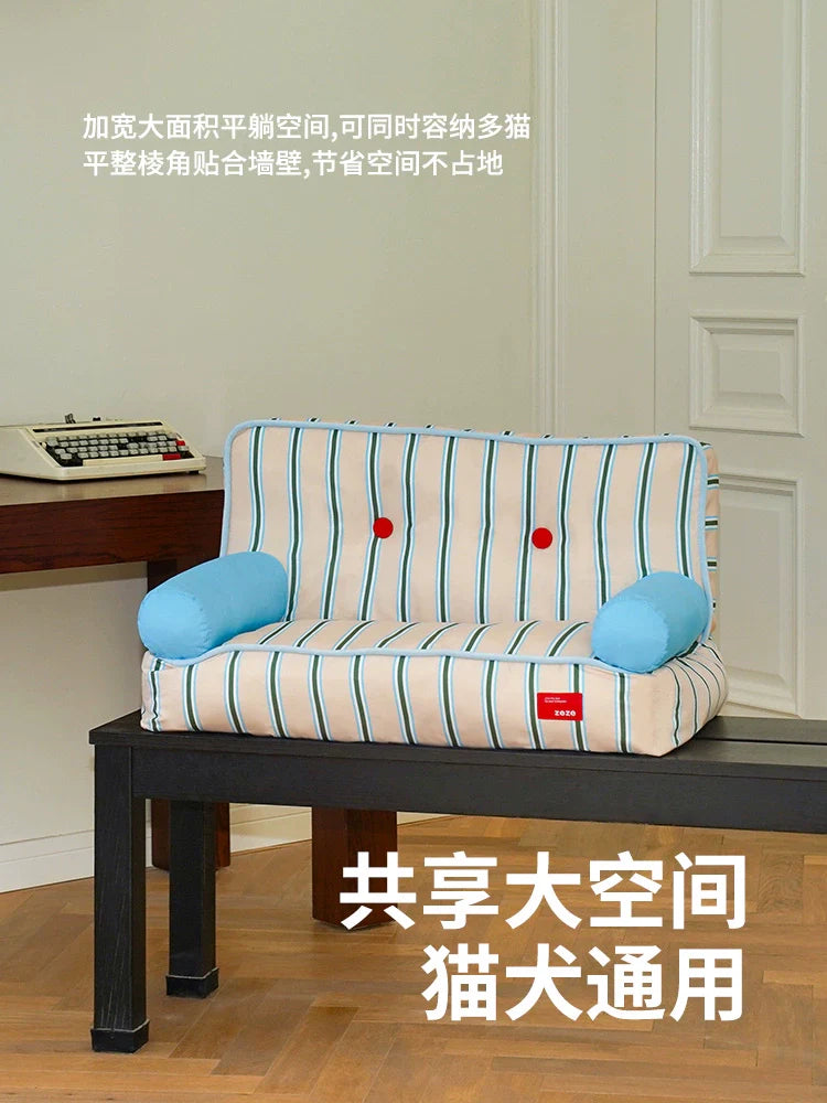 zeze summer kennel pet sofa bed can be disassembled and washed, large dog pet bed, small dog teddy cool feeling cat bed