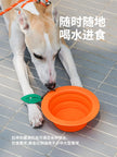 AOWUzeze Apple Silicone Folding Pet Bowl Protecting Cervical Spine Dog Bowl Cat Drinking Water Cat Bowl Pet Supplies