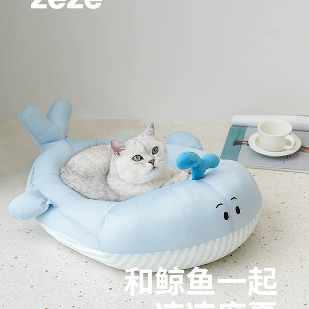 zeze summer cat kennel four seasons universal small dog kennel ice silk cool nest cooling ice mat pet supplies whale kennel