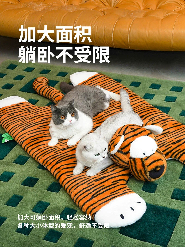 zeze tiger mat dog mat kennel dog sleeping mat pet all seasons universal large dog small dog with pillow