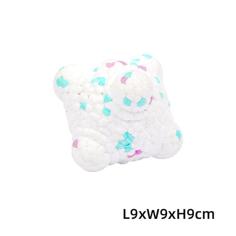 ZEZE dog toys grinding teeth and teeth cleaning, resistant to bite, rope knots, dog tug-of-war, consume energy, human pet interaction, de-boring chewing gum