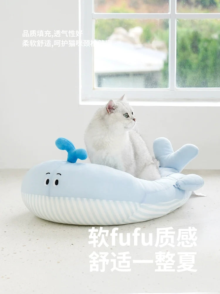 zeze summer cat kennel four seasons universal small dog kennel ice silk cool nest cooling ice mat pet supplies whale kennel