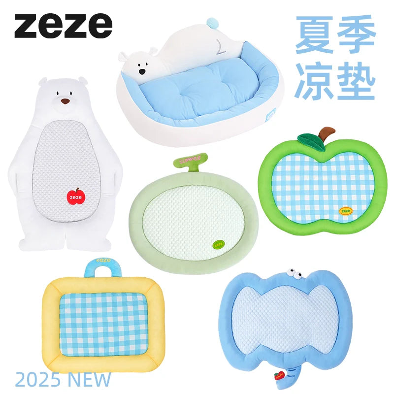 zeze2025 new pet cooling mat summer cooling ice nest dog ice cushion ice silk fabric cat sleeping mat