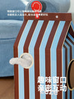 AOWUzeze striped milk carton cat scratching post cat nest resistant scratching corrugated paper cat board scratching cat room claw grinding toy