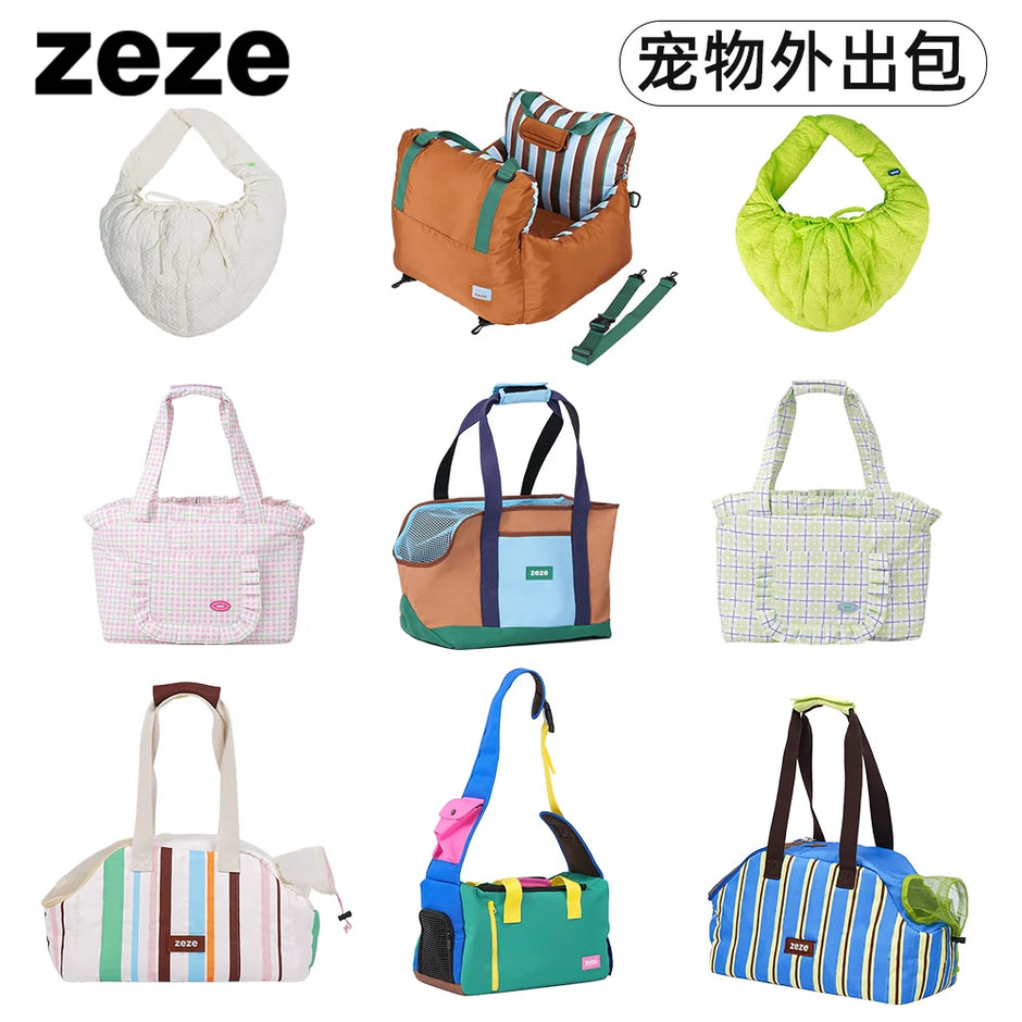 zeze outing bag compilation pet bag cat bag small dog pet bag crossbody shoulder bag breathable and portable to go out