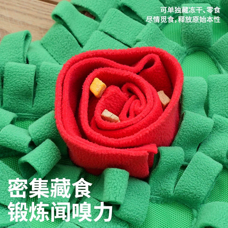 zeze, apple tree, dog, hidden food, smelling mat, self-hilarious, smelling blanket, leaking food, bite, puppy, educational toys