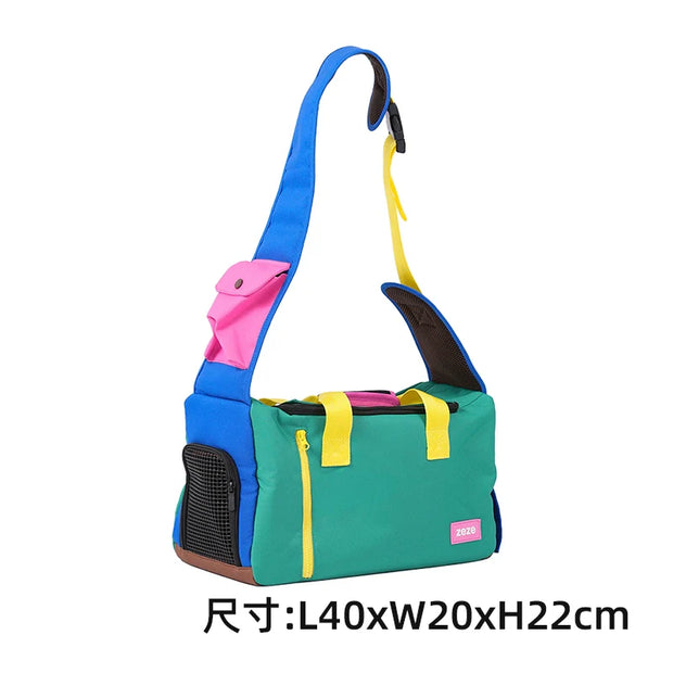 zeze outing bag compilation pet bag cat bag small dog pet bag crossbody shoulder bag breathable and portable to go out