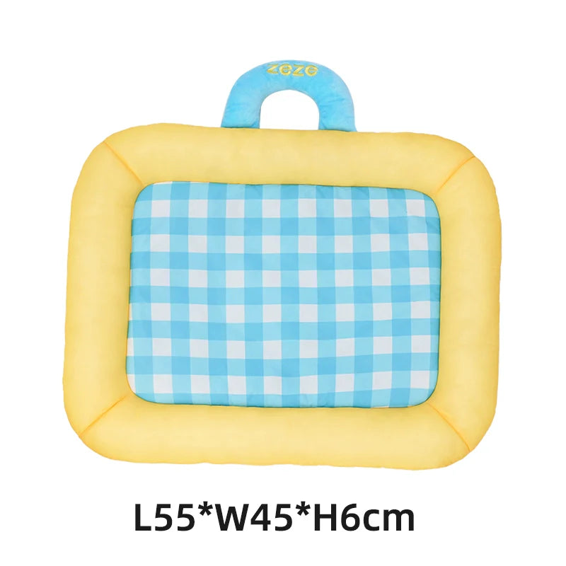 zeze2025 new pet cooling mat summer cooling ice nest dog ice cushion ice silk fabric cat sleeping mat