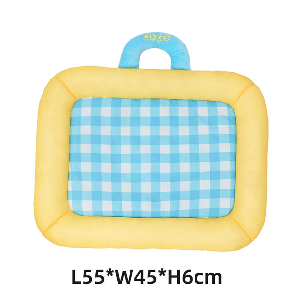 zeze2025 new pet cooling mat summer cooling ice nest dog ice cushion ice silk fabric cat sleeping mat