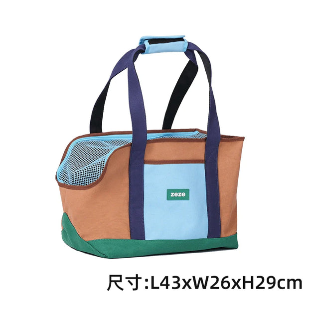 zeze outing bag compilation pet bag cat bag small dog pet bag crossbody shoulder bag breathable and portable to go out