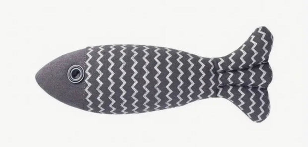 Big Fishy Catnip Kicker Cat Toy - Grey - Cat Toys
