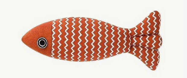 Big Fishy Catnip Kicker Cat Toy - Red (Brown) - Cat Toys
