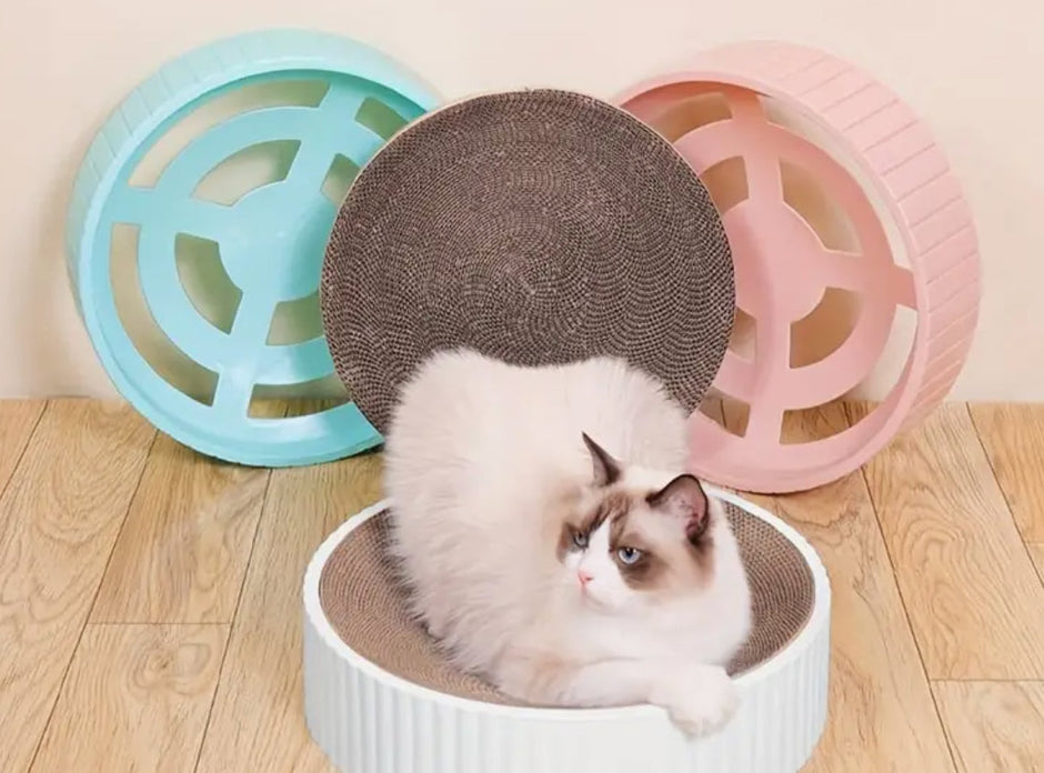 Cat Scratching Bed with Replaceable Cardboard and Catnip - Cat Scratching Board