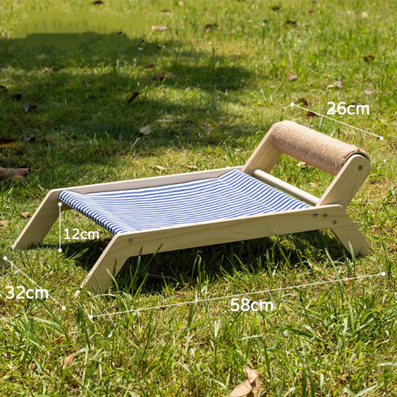 Coconut Palm Tree and Beach Series - Beach Chair Style Cat Bed - Cat Bed