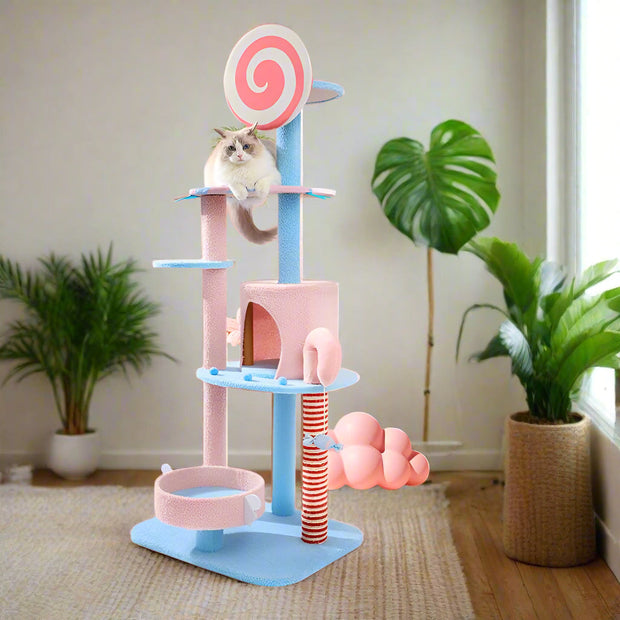 Colorful Candies Style Cat Tree Series - Extra Large (60 x 48 x 152cm) - Cat Tree