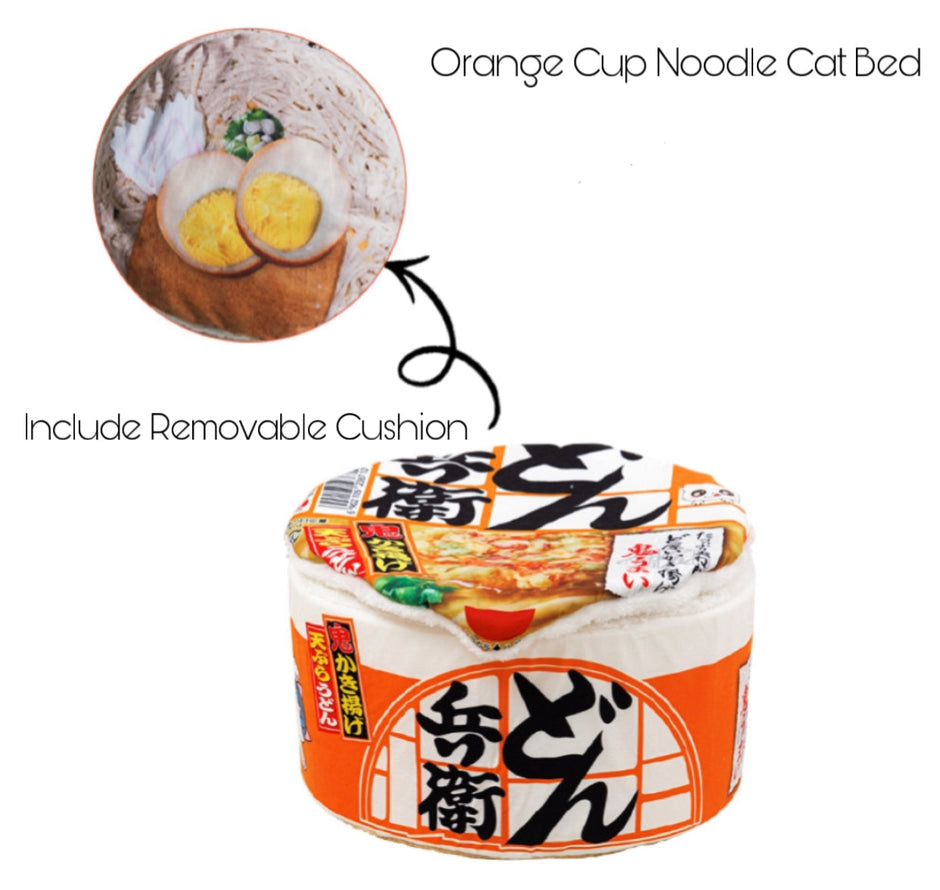 Cup Noodle Pet Bed - Orange - Cat Bed