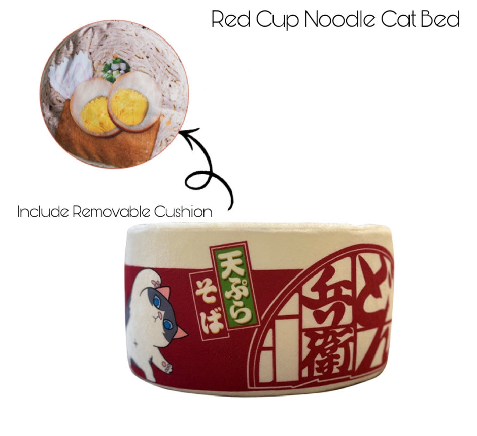 Cup Noodle Pet Bed - Red - Cat Bed