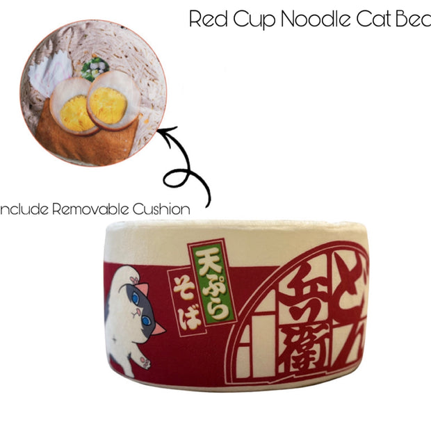 Cup Noodle Pet Bed - Red - Cat Bed