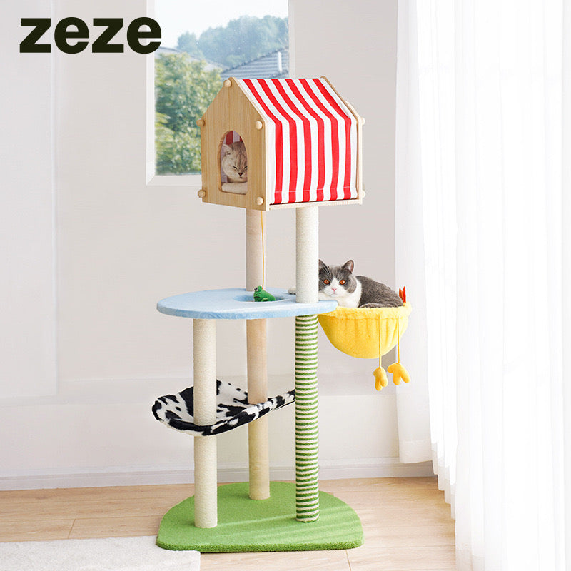 Farm House Cat Tree Tower - Cat Tree