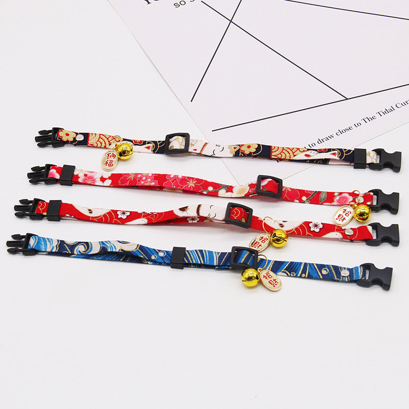 Japanese Lucky Cat Collar - Cat Accessories