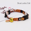 Japanese Lucky Cat Collar - Blue Lucky Cats - Cat Accessories