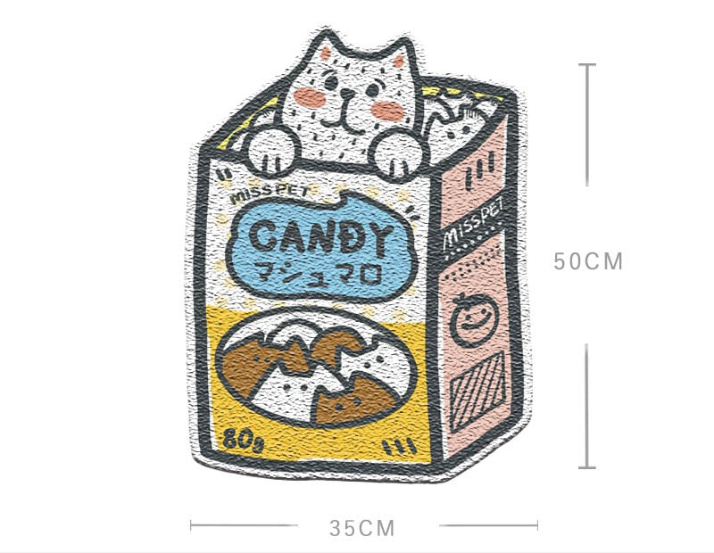MISSPET Cartoon Cat Litter Mat Series - Catmellow (50H x 35W cm) - Cat Litter