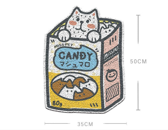 MISSPET Cartoon Cat Litter Mat Series - Catmellow (50H x 35W cm) - Cat Litter