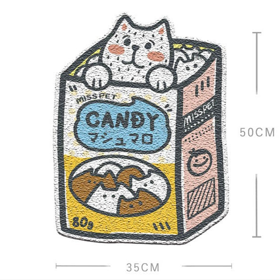 MISSPET Cartoon Cat Litter Mat Series - Catmellow (50H x 35W cm) - Cat Litter