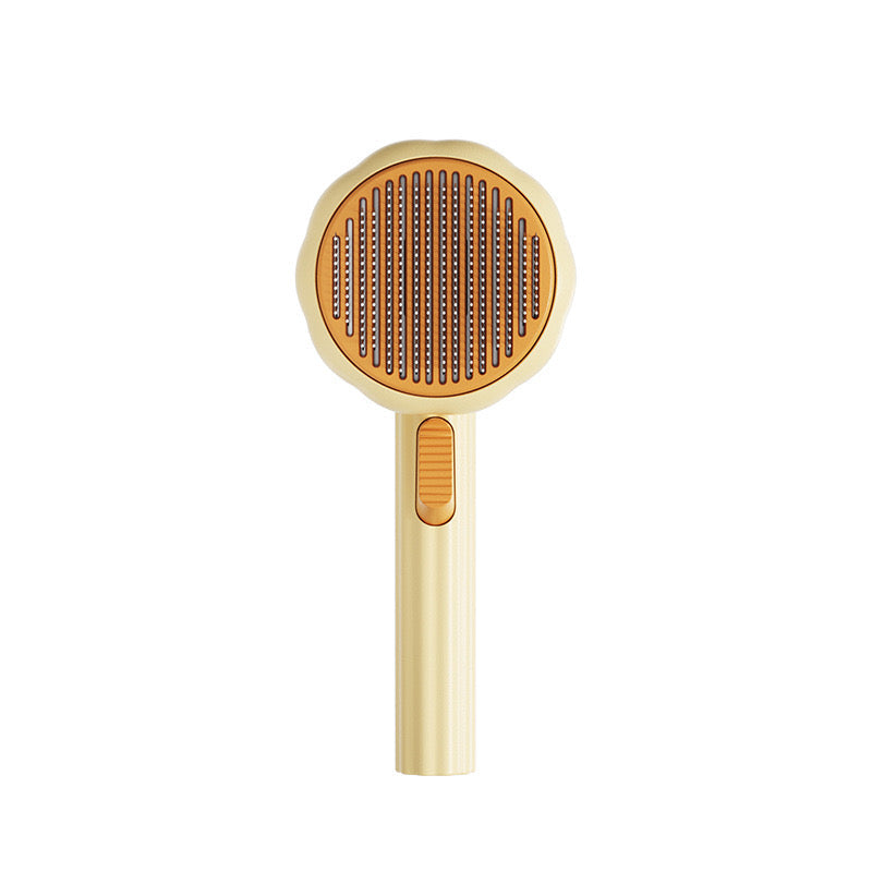 Pumpkin Grooming Comb/Brush - Egg Yolk - Cat Accessories