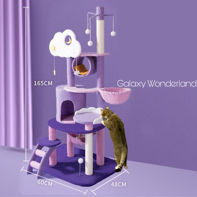 Purple Galaxy Wonderland Cat Tree - Cat Tree