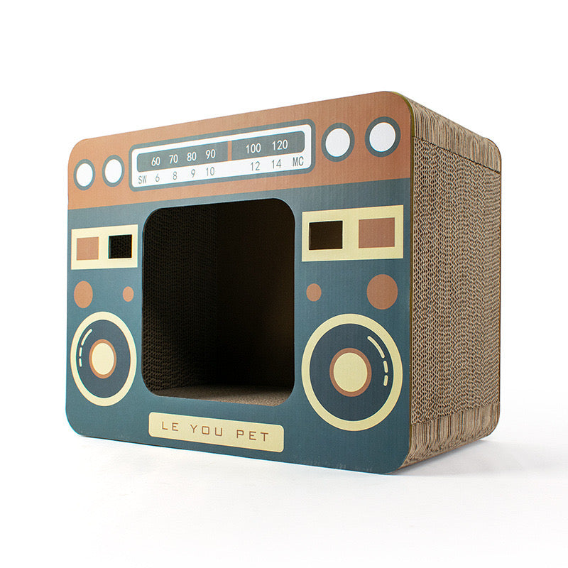 Scratching Board Double Decker Box - Radio - Cat Scratching Board