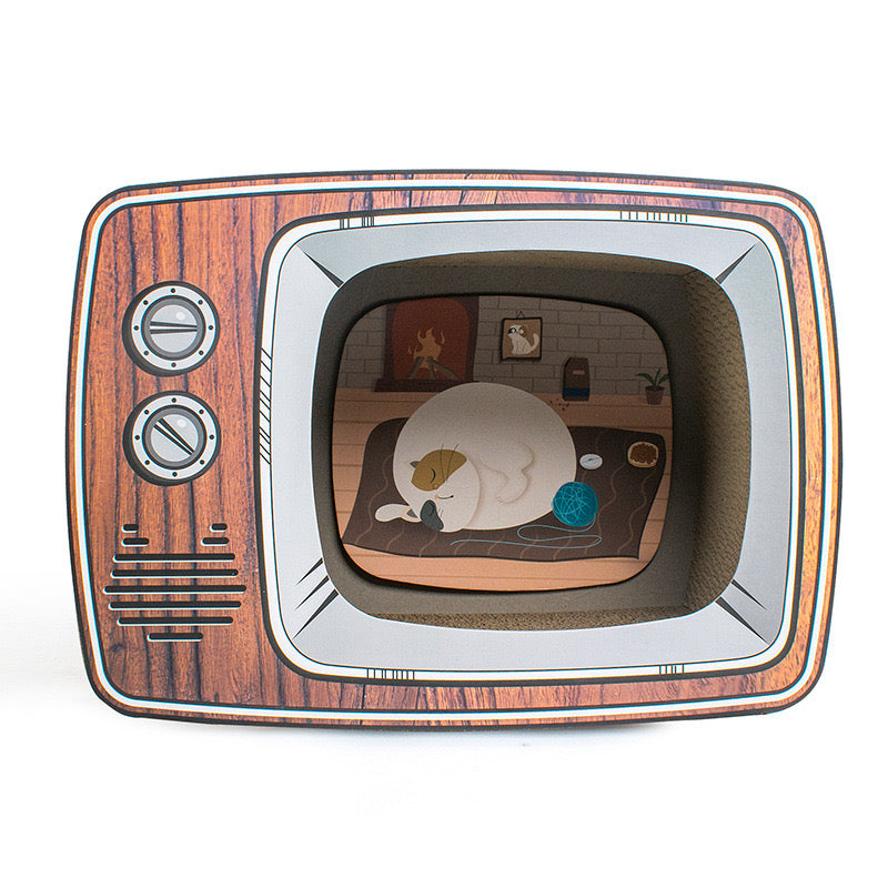 Scratching Board Double Decker Box - Television - Cat Scratching Board