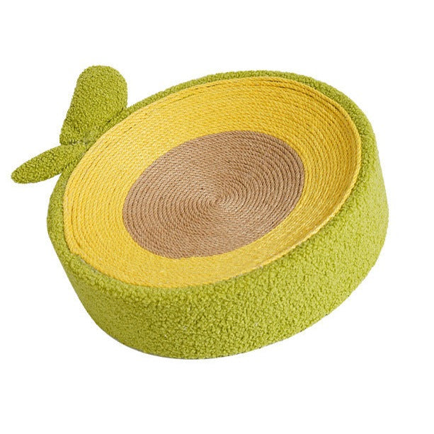 Sisal Hemp Knitted Oval Scratching Lounge Bed - Avocado - Cat Scratching Board