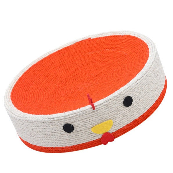 Sisal Hemp Knitted Oval Scratching Lounge Bed - Chicken - Cat Scratching Board