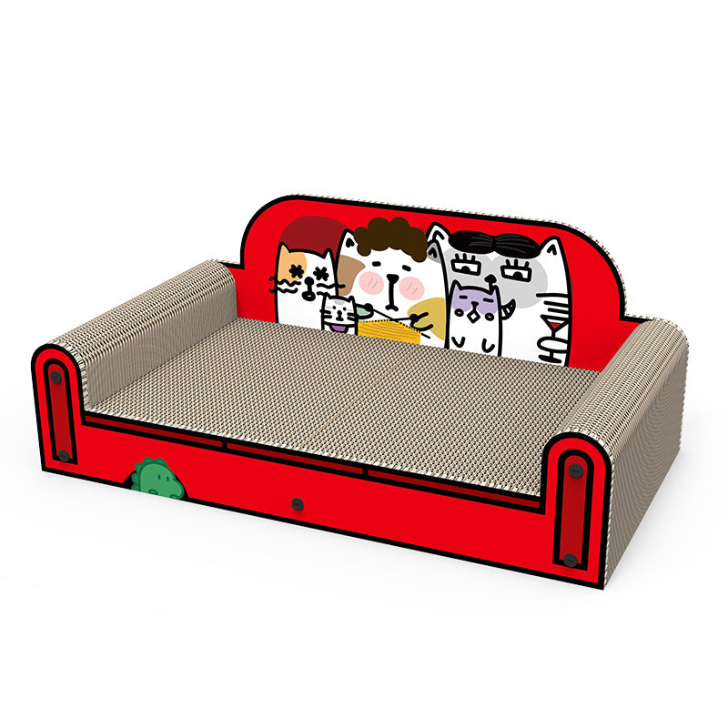 TINYPET Cutie Cat Family Sofa Scratcher - Cat Scratching Board