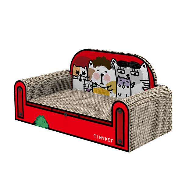 TINYPET Cutie Cat Family Sofa Scratcher - Cat Scratching Board