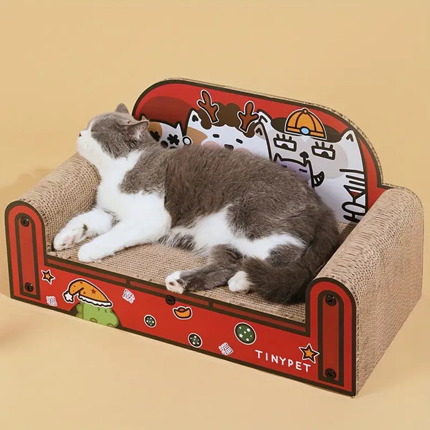 TINYPET Cutie Cat Family Sofa Scratcher - Cat Scratching Board