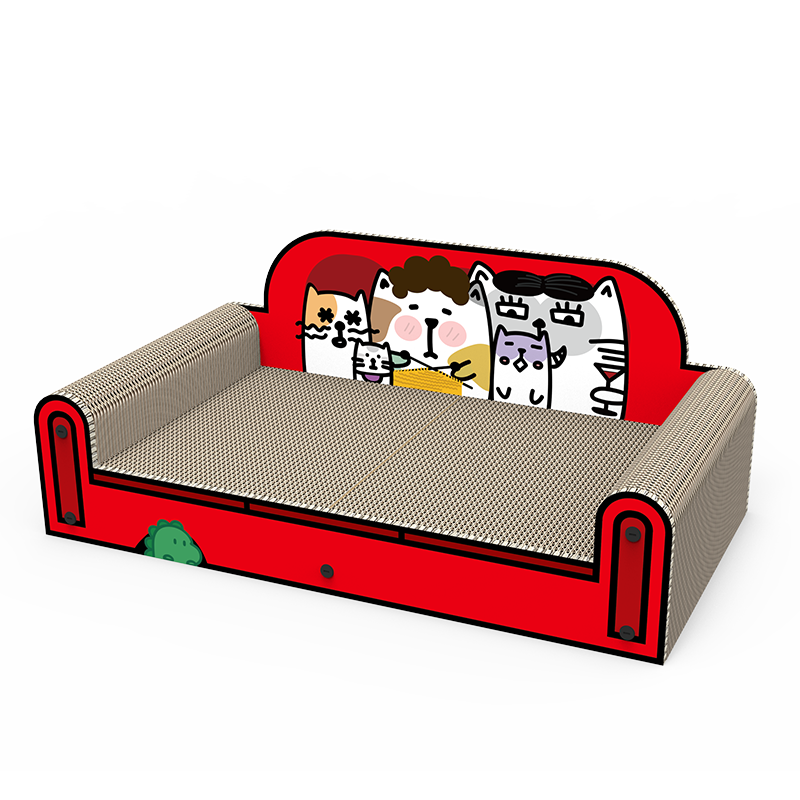 TINYPET Cutie Cat Family Sofa Scratcher - Cat Scratching Board