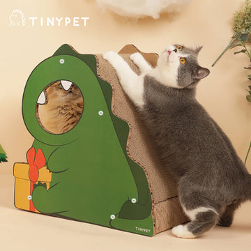 TINYPET Dinosaur Style Cat Scratching Board - Green Dinosaur Baby - Cat Scratching Board