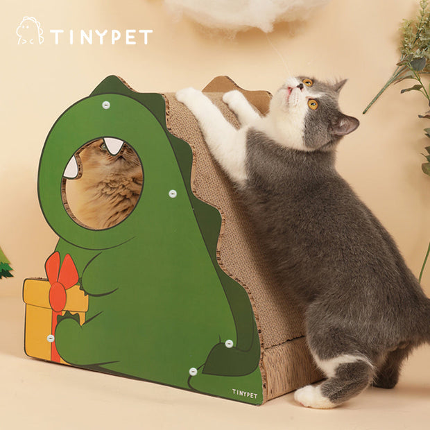 TINYPET Dinosaur Style Cat Scratching Board - Green Dinosaur Baby - Cat Scratching Board