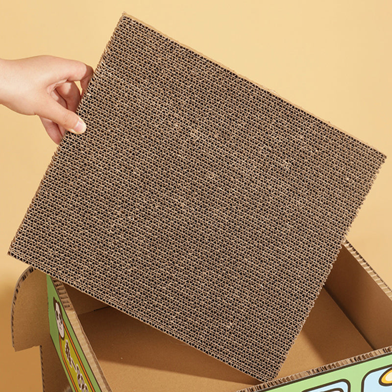 TINYPET x DEKU Animals Bus Series - Animals Bus Style Scratcher Board Refill (2 Pieces) - Cat Scratching Board